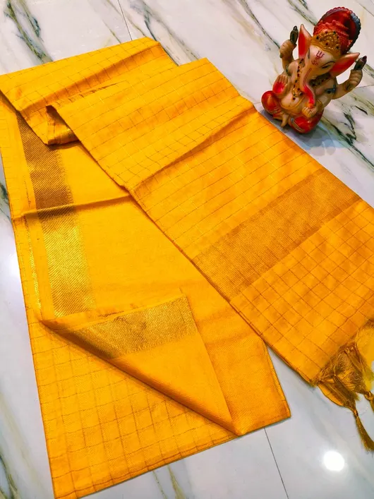 Authentic Mangalagiri Silk with Fine Handloom Weaving & Rich Texture